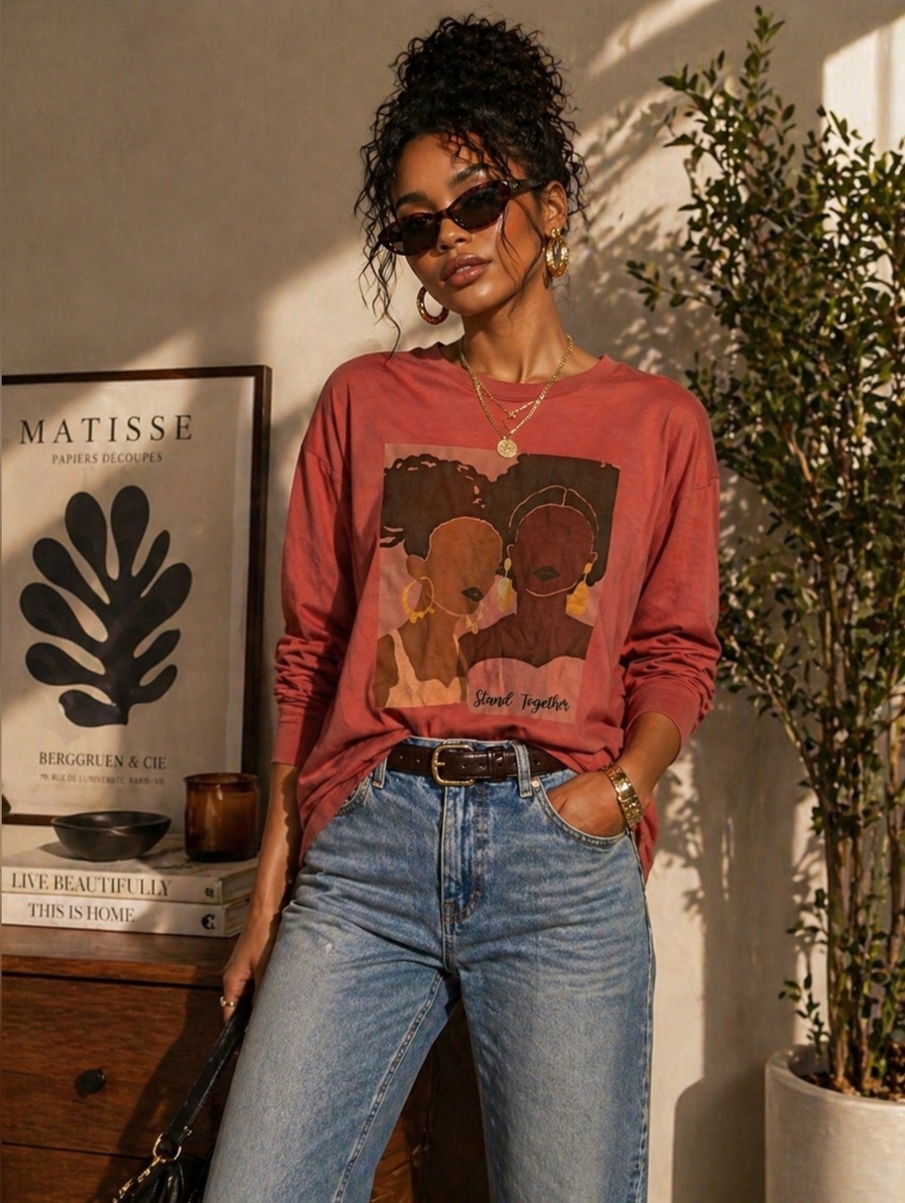 ✨ Wound Up “Stand Together” Graphic Long Sleeve Top – XXL (19) ✨